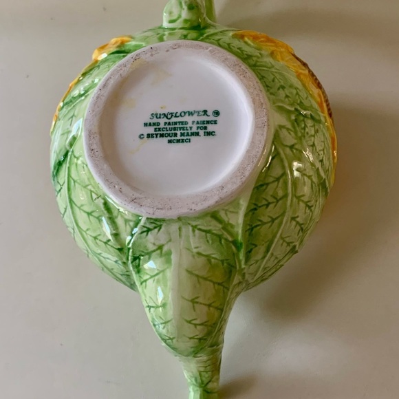 Vintage 1991 Seymour Mann Sunflower Teapot Hand Painted - Picture 10 of 13